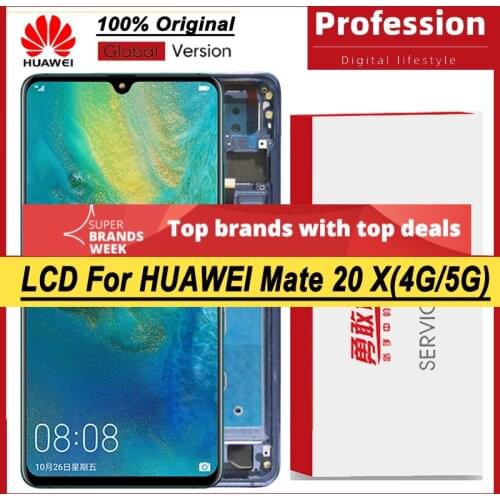 100% Original 7.2'' AMOLED Display 4G/5G for Huawei Mate 20X 20 X Full LCD Touch Screen Digitizer Repair Parts + Service Pack