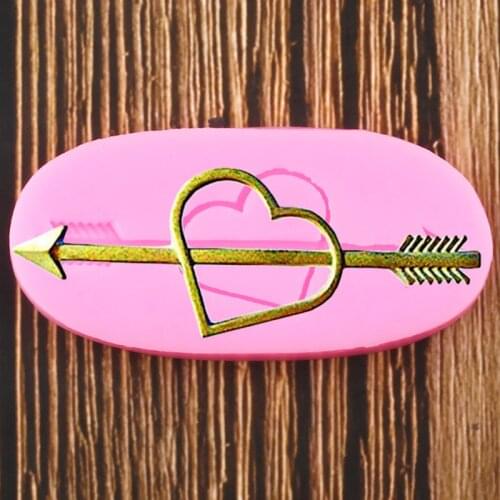 3D Heart Arrow Silicone Molds DIY Party Fondant Cake Decorating Tools Candy Chocolate Gumpaste Moulds Kitchen Baking Mold