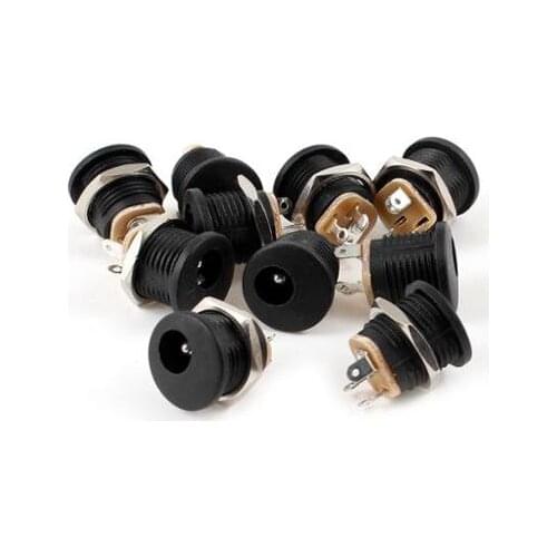 5.5mmx2.5mm 3 Pin DC Socket Jack Connector PCB Mounting Panel Soldering