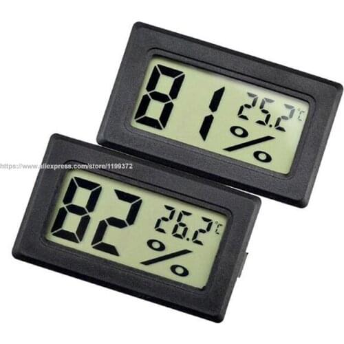 50pcs Mini Digital LCD Display Thermometer Thermo Hygrometer Humidity Temperature Meter Refrigerator Indoor Home Icebox