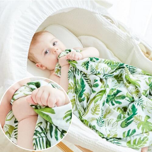 Baby Swaddle Muslin Bamboo Cotton Banket Towel Soft Breathable For Newborn INS Popular Photography Baby Gift 120x120cm