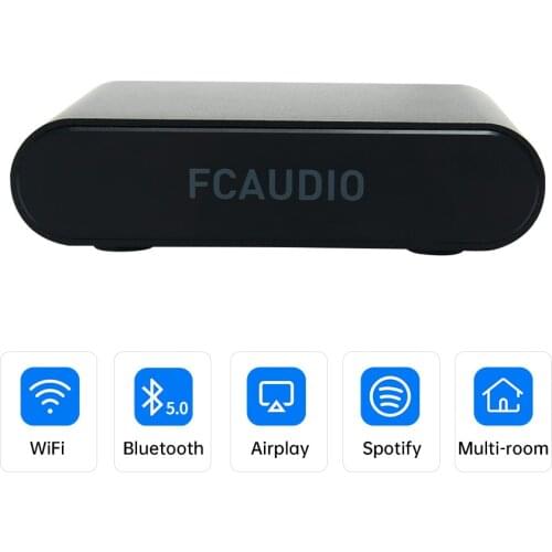 WR10 WiFi And Bluetooth 5.0 HiFi Stereo Audio Receiver Adapter With Spotify Airplay DLNA Internet Radio Multiroom Free App