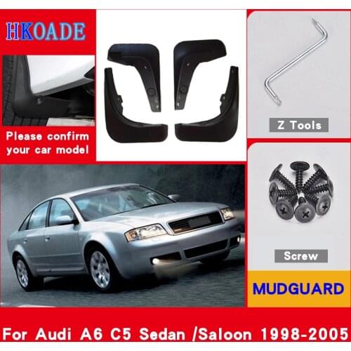Car Fender Mud Flaps For Audi A6 C5 Sedan 2005~1998 Mudguards Splash Guards Fender Mudflaps Car Fender Accessories