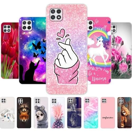 For Samsung A22 Case Back Phone Cover For Samsung Galaxy A22 5G 4G GalaxyA22 A 22 Etui Bumper Soft Tpu Silicon Bag Dropshipping