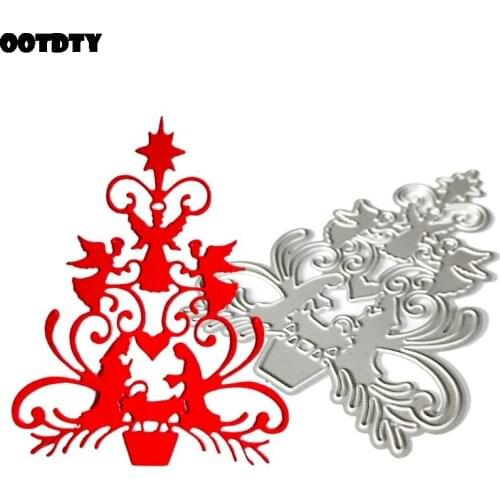 Christmas Angel Tree Metal Cutting Dies Stencil Scrapbooking Album Stamp Paper Card Embossing Decor New Dies for 2020