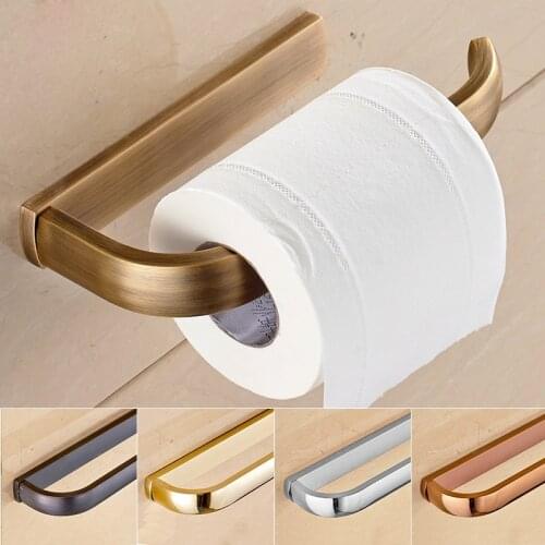 Toilet Paper Roll Holder Gold Paper Rack Tissue Holder Wall Mounted Paper Ranger Gold/Chrome Bathroom Hardware Accessories