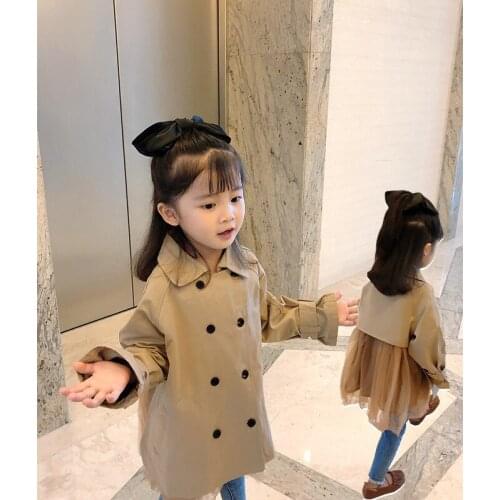 Girls Babys Kids Windbreaker Coat Jacket Outwear 2021 Cool Spring Autumn Overcoat Top Formal Beach Cardigan Childrens Clothing