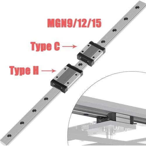 3D Printer Guide 15mm Linear Guide MGN15 L= 350/400/500mm linear& MGN15C/MGN15H Long linear carriage for CNC X Y Z Axis 3d part
