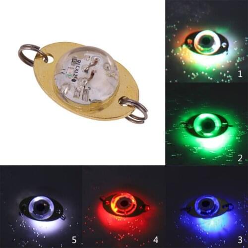 Mini Fishing Lure Light LED Deep Drop Underwater Light Eye Shape Fishing Squid Fishing Bait Luminous Lure For Attracting Fish