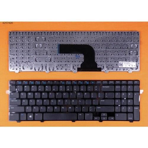 US QWERTY Layout New Replacement Keyboard for Dell Inspiron 15 3521 3531 3537 M531R 15R 5521 5537 5535 Laptop Black with Frame