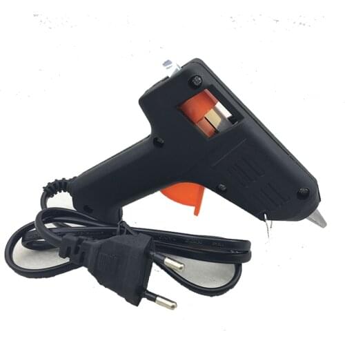 New Arrive Europe plug Mini 20W Hot Glue Gun Repair Heat tool with 1pcs 7x190mm Hot Melt Glue Sticks