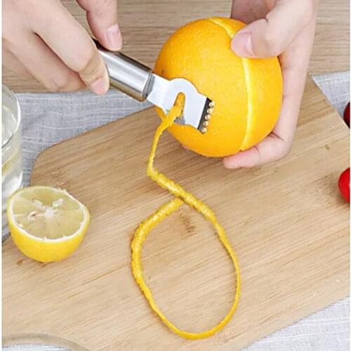 Lemon Peeler Stainless Steel Lemon Zester Grater Lime Orange Citrus Fruit Grater Peeling Knife Kitchen Gadgets Bar Accessories