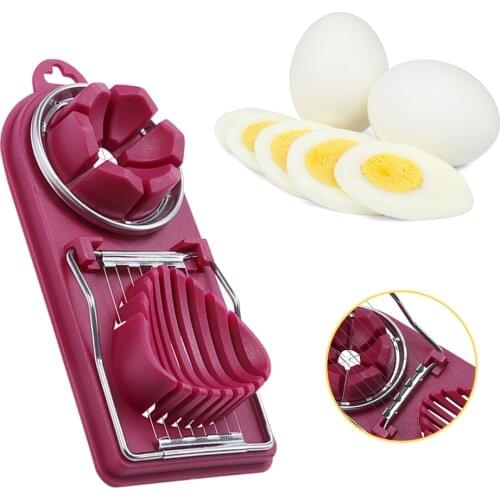 Slicer Egg Cutter Flower Mold Multifunction Stainless Steel Cut Eggs Kitchen Tool for Household Kitchen Ornaments