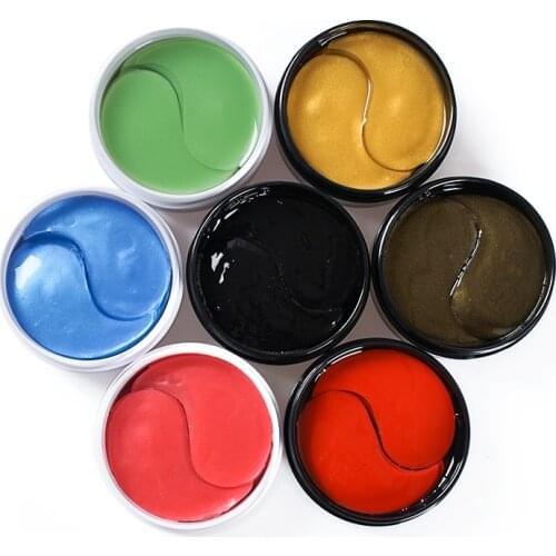 60pcs Hydrogel Seaweed Under Eye Patches Anti Age Dark Circles 24k Gold Crystal Collagen Honey Moisturizing Sleep Eyes Mask Gel