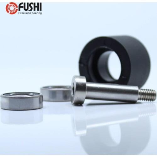 PU 6800 bearing 10*35*30 mm Rubber-coated Driven roller conveyor belt double bearing for Cash registers