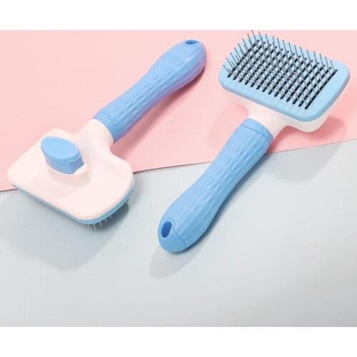 ZK30 Pet Comb Self Cleaning Slicker Brush Brush with Massage Particles Removes Loose Hair Dogs Grooming Comb Promote Circulation