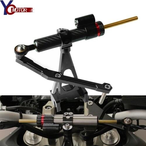 CNC Carbon Fiber Motorcycle Steering Stabilize Damper Bracket Mount For YAMAHA MT-09 MT09 FZ09 FZ-09 2013-2019 2018 2017 mt09 sp