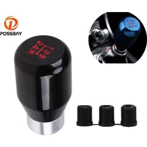 POSSBAY Universal Gear Stick Shift Shifter Lever Knob Manual Operation Metal Gear Knob for VW Ford Honda Peugeot Palanca Cambio