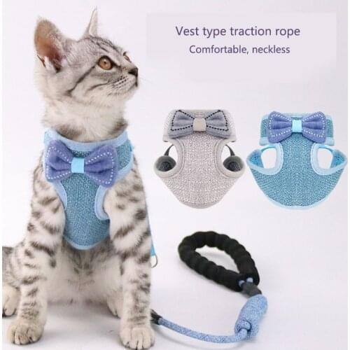 Vest-style cat rope, anti-release adjustable cat traction rope, cat walking rope