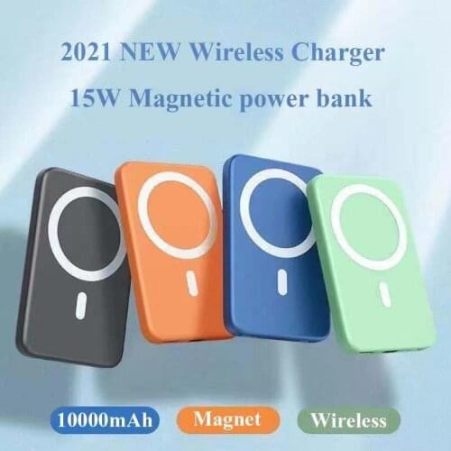 10000mAh Magnetic Power Bank For Magsafe Chargers External Auxiliary Battery 15W Fast Wireless Charging PowerBank For iPhone 12