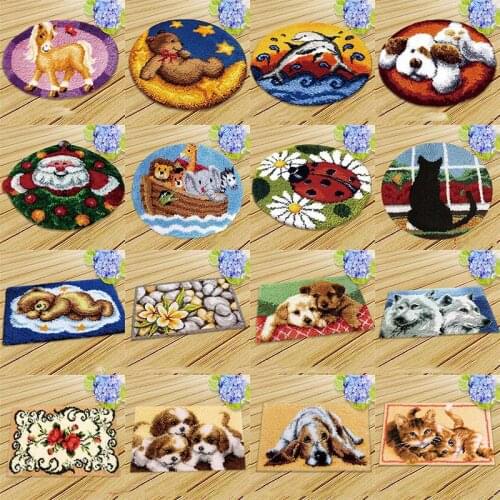 Carpet Embroidery Latch Hook Kit Foamiran Cartoon Animal undefined Latch Hook Rug Button Pad Package Smyrna Package Carpet
