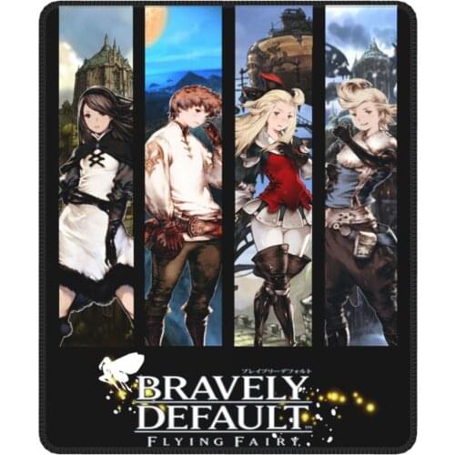 Bravely Default RPG Game Gaming Mouse Pad Lockedge Mat Pads Rubber Computer Keyboard Desk Pad