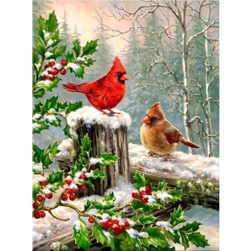 Winter Animal bird Counted Cross Stitch Kits Needlework Embroidery Crafts 14ct Aida DIY Arts Handmade Home wall Decor
