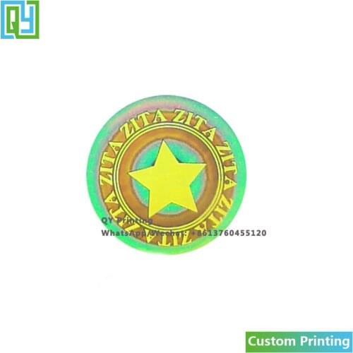 10000pcs 14x14mm Free Shipping Custom Gold Hologram Stickers Golden Foil 2D 3D Authenticity Secure Genuine Holographic Labels