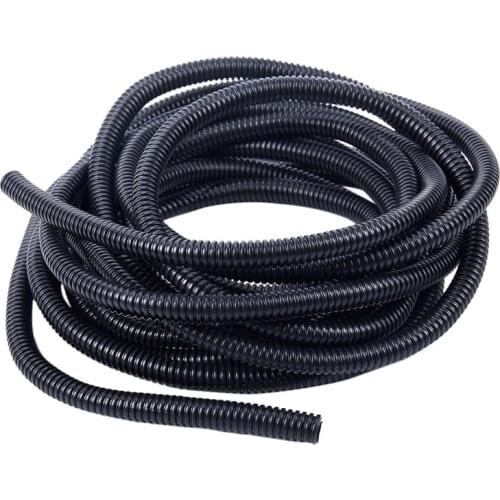 20 Ft Split Wire Loom Conduit Polyethylene Tubing Black Color Sleeve Tube 10mm inner diameter