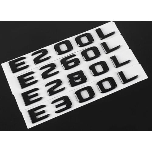 3D ABS Plastic Gloss Black 3D Emblems for Mercedes Benz W204 W205 C63 W212 W213 E63 W22 AMG 4MATIC V8 BITURBO