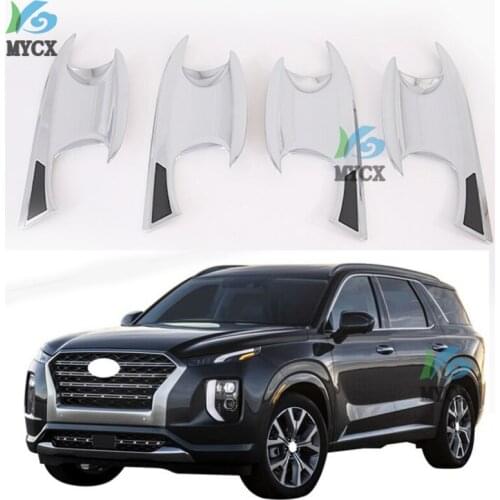 For Hyundai Palisade 2019 2020 4PCS door handle bowl side door bowl cover decorative strip appearance car styling accessories