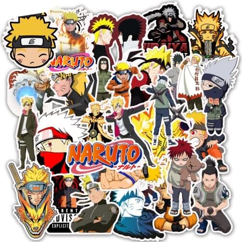 50PCS Cartoon-NARUTO Anime Adult Stickers Waterproof Skateboard Motorcycle Guitar Luggage Laptop Bicycle Sticker Kids Toys