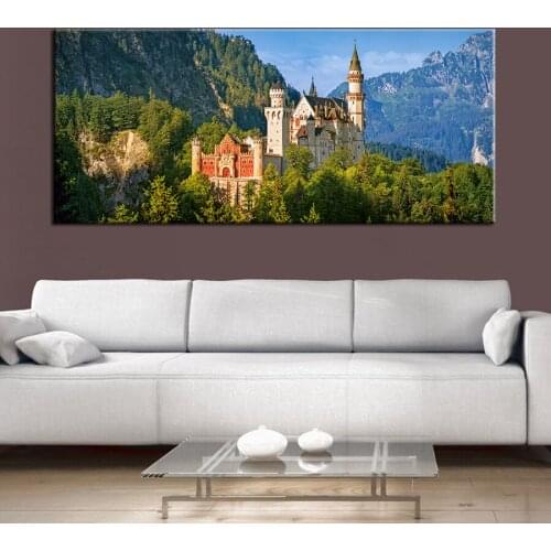 Diy 5d large diamond mosaic forest castle diamond painting cross stitch 3d embroidery full drill landscape home decor AA2423