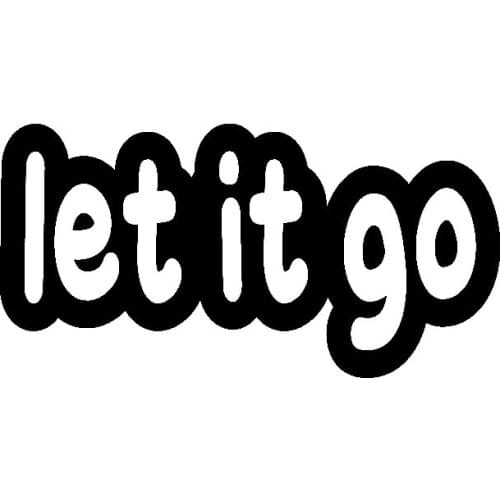 Car Stickers Stylish Let It Go Decal Decoration Accessories Stickers Creative Waterproof Suitable for Various Models, 16cm * 8cm