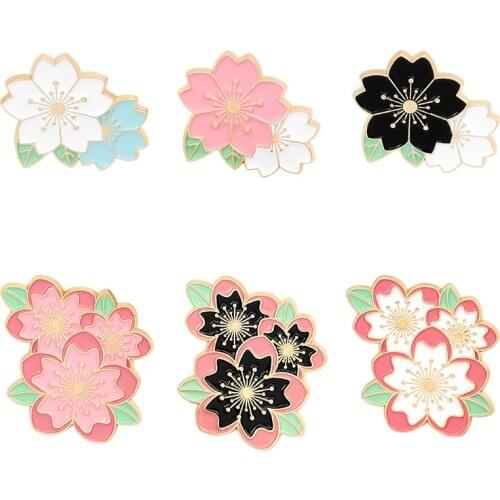 Flower Brooches Accessories Lapel Pins Enamel Badges For Backpack Womens Kpop Mini Brooch Anime Badges Hijab Pins On Clothes