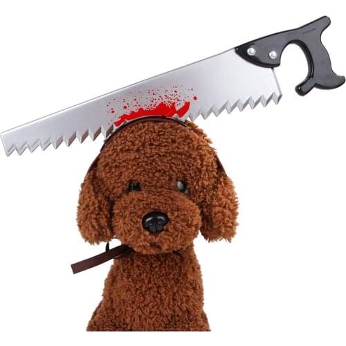 Pet Cat Dog Headdress Halloween Christmas Saw Cap Hat for Small Medium Dogs Pug Tricky Props Accessories Costume For Cats S/M