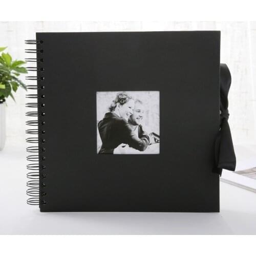 31 x 31cm Photo Album Creative 30 Black Pages DIY Album Scrapbooking Craft Paper Photograph Album for Wedding Anniversary GiftsF