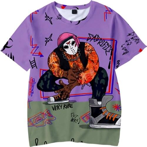 Personality T-shirt SKI MASK THE SLUMP GOD Rapper Hip Fashion 3D Harajuku Short Sleeve Summer T-shirt Women/men/kids O-Neck Tops