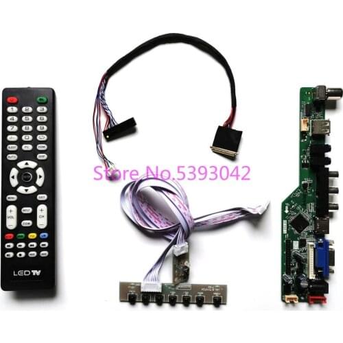 KIT for LP140WH2 (TL)(Q1)/(TL)(Q2)/(TL)(T1)/(TL)(TA)/(TL)(TB) Remote 40Pin 1366*768 LVDS VGA USB LCD TV control drive board
