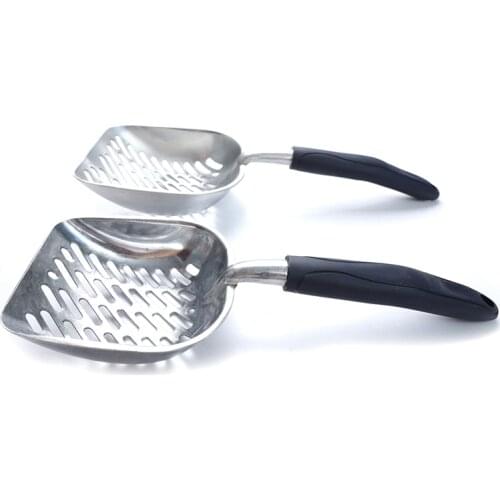 Cat Kitten Litter Scoop Aluminum Alloy Metal Pooper Waste Poop Cleaner Pet Sand Shovel For Household Pet Cleaning Gadgets