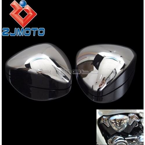 1 Pair Left+Light Chrome Plastic Air Filter Air Filter Covers For Suzuki Boulevard M109 M109R VZR1800 Motorcycle Accessories