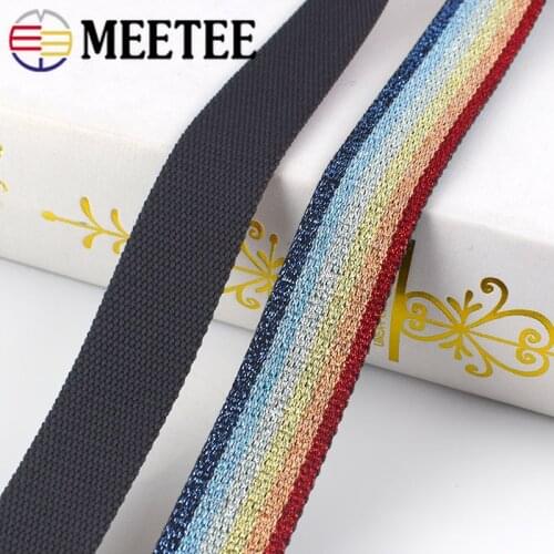 3m 25mm Polyester Cotton Stripe Jacquard Webbings Tapes Backpack Bag Strap Belt Ribbons DIY Sewing Tape Bias Binding Accessories