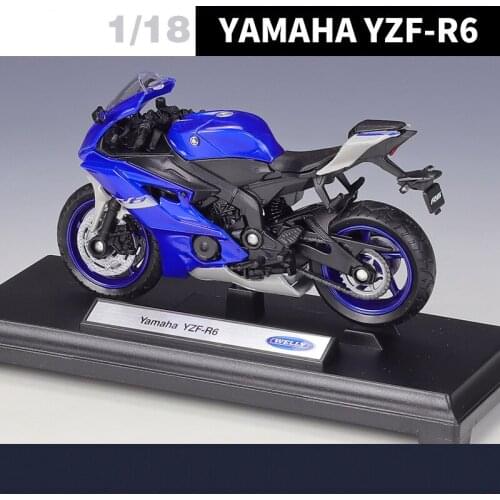 1:18 Yamaha YZF R6 Motorcycle Model Die Cast Alloy Toy Motorbike Motorcycle Racing Car Models Cars Toys For Children Collectible