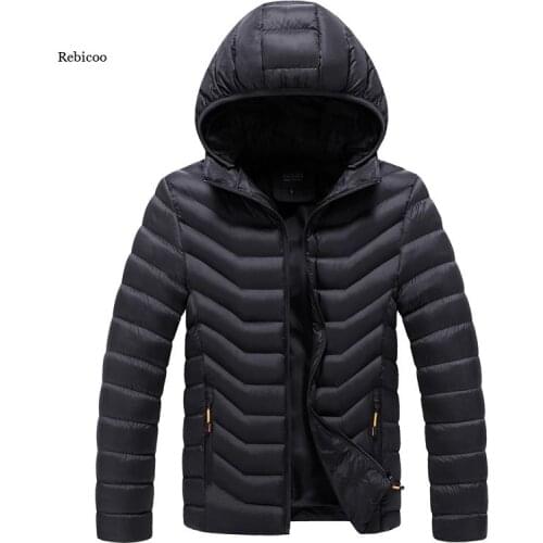 Men Winter Warm Casual Jacket Parkas Autumn Fashion Streetwear Men Parkas Windproof Thick Hooded Slim Solid Coat