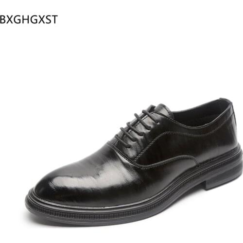 Brown Men Dress Shoes Formal Leather Shoes Men Classic Black Office Shoes for Men 2021 Chaussure Homme Zapatos De Hombre Sapato