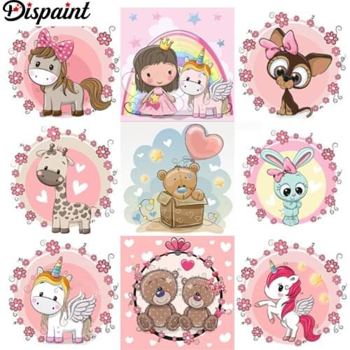 Dispaint Full Square/Round Drill 5D DIY Diamond Painting "cartoon animals" 3D Embroidery Cross Stitch 5D Home Decor Gift