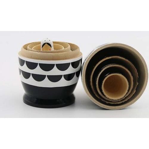 Matryoshka Dolls Set Russian Stacking Wooden Nesting Dolls Matryoshka Set 5 Pcs For Kids Gifts Crafted Doll Home Decoration