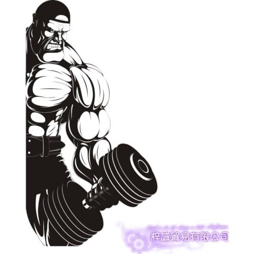 Gym Sticker Fitness Decal Body-building Posters Vinyl Wall Decals Pegatina Quadro Parede Decor Mural Gym Sticker JSL028