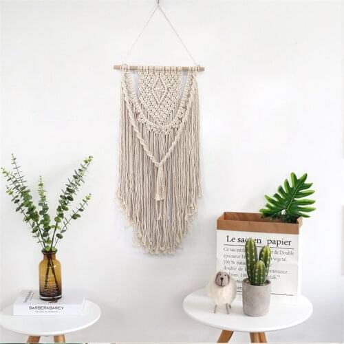 Hand-Woven Wall Hanging Room Decoration Tapestry Pendant Macrame Gorgeous Tassel Crafts Home Decor Bohemian Wedding Homestay