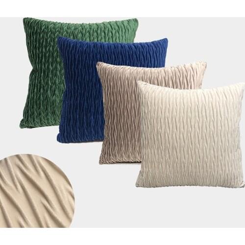 Geometric Wrinkles Sofa Pillowcase Solid Color Bedside Velvet Cushion Cover Nap Decorative Throw Pillow Cases Gothic Decor Home